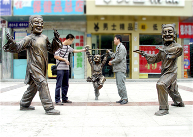 江西抚州步行街雕塑