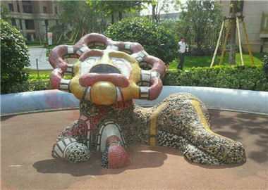 狮子、海豚景观雕塑